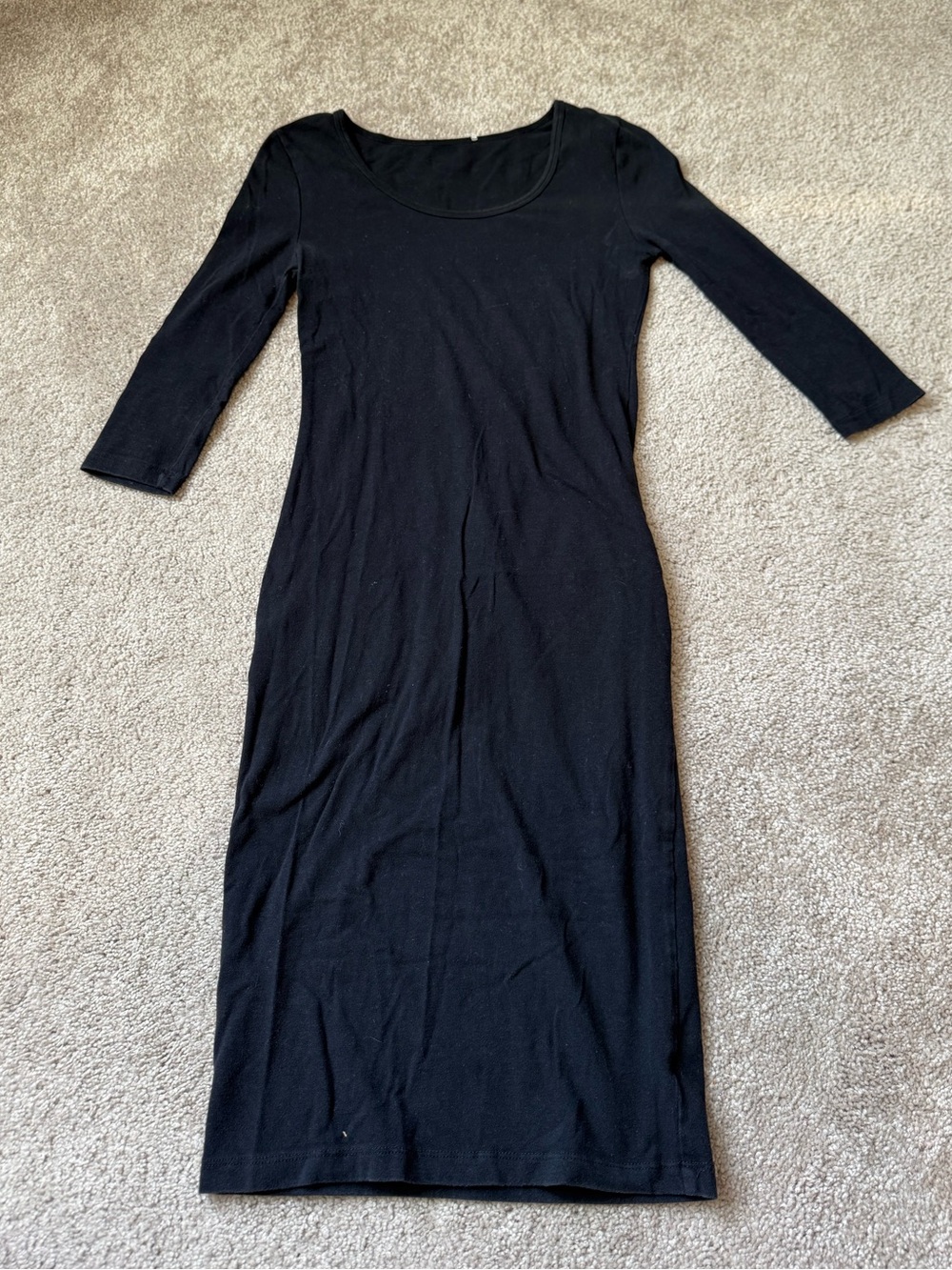 Chico | Black Midi Bodycon Dress | Size Small